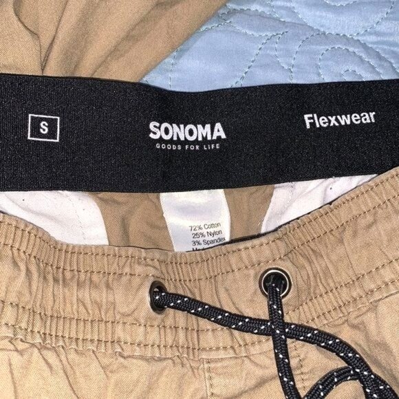 Sonoma Flexwear Mens Cargo Pants Size S Tan - Picture 3 of 11